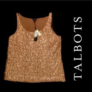 Talbots Bronze Sequin Tank